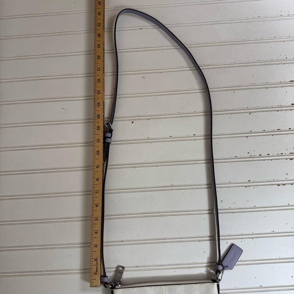 Coach‎ CF340 Crossbody Bag Signature Mini rowan File Mist Purple Silver Hardware - Picture 14 of 15